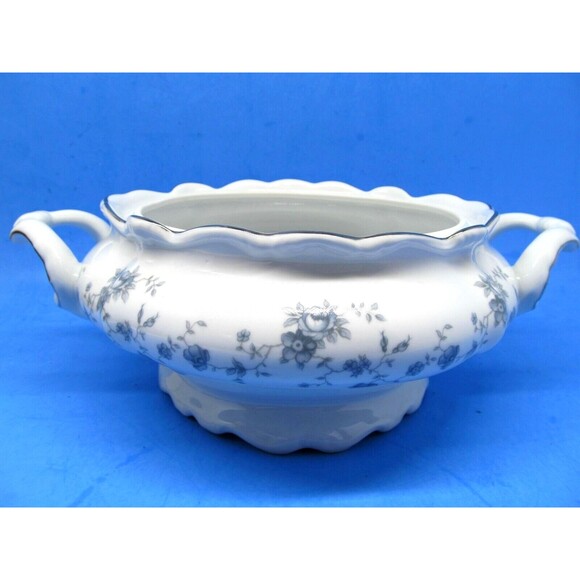 Johann Haviland Blue Garland Fine China Covered Handled Vegetable Serving Bowl - Picture 11 of 12